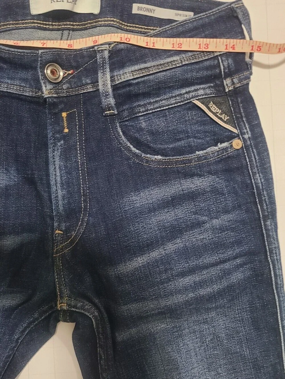 Replay Bronny Super Slim Fit Jeans Women's 29x30 Dark Wash NWT
